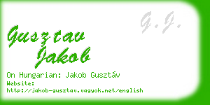 gusztav jakob business card